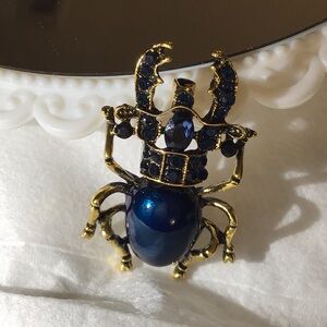 Longhorn Scarab Brooch